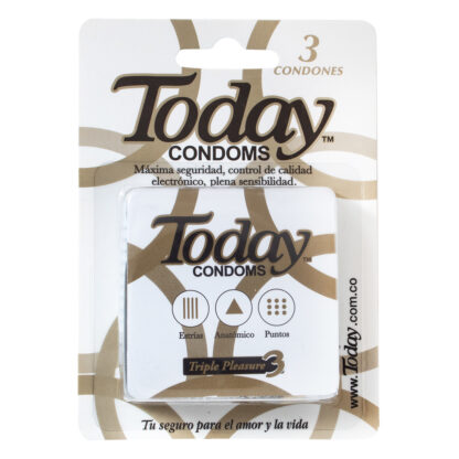 Preservativos TODAY Triple Pleasure 3Unds