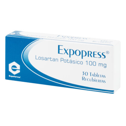 LOSARTAN Potasico 100mg 30 Tabletas Ex