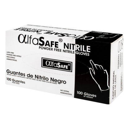 Guante Nitrilo Alfa Negro T L 100 Und