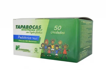 Tapaboca Des Ped.azul E. Ind. 50Unds Inv - Drogueria Calle 5ta Precio en Rebaja